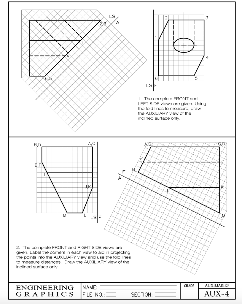 The Complete FRONT And LEFT SIDE Views Are Given. | Chegg.com