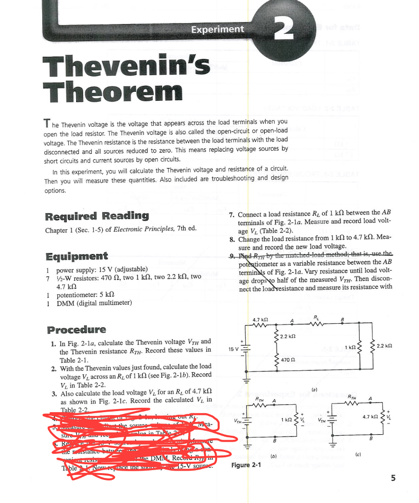 thevenin theorem lab experiment