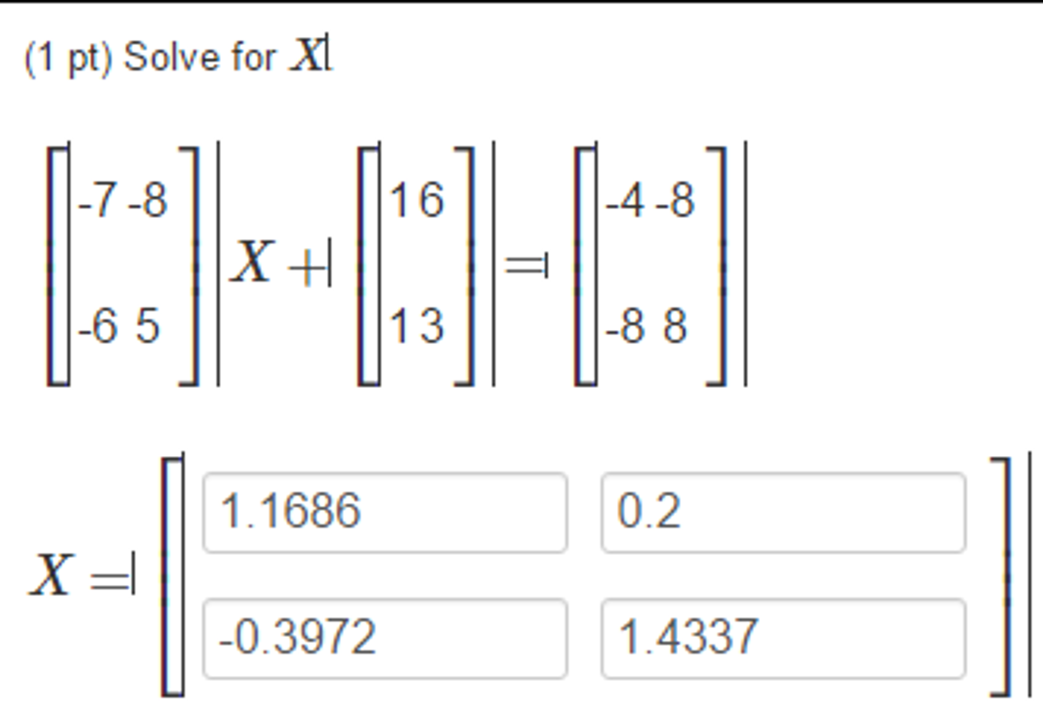 Solved Solve For X 7 6 8 5 X 16 13 Chegg