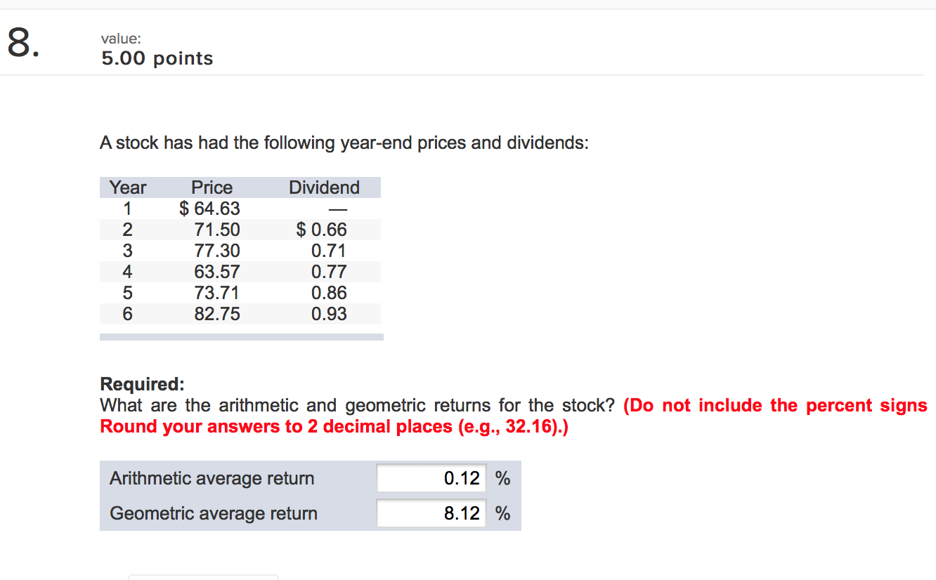 solved-a-stock-has-had-the-following-year-end-prices-and-chegg