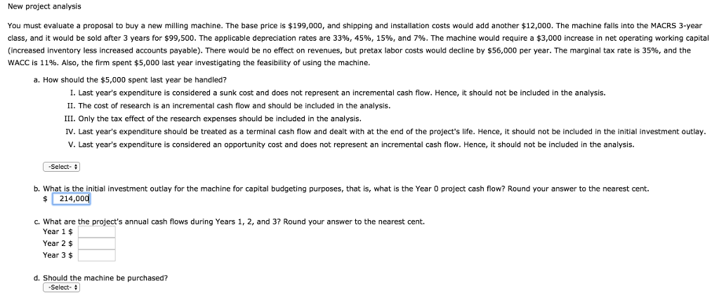 Solved New Project Analysis You Must Evaluate A Proposal To | Chegg.com