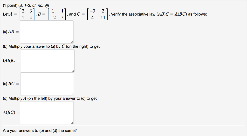 Solved Let A 2 1 3 4 B 1 2 1 5 And C 3 4 2 Chegg Solved Let A 2 1 3 4 B 1 2 1 5 And C 3 4 2 Chegg