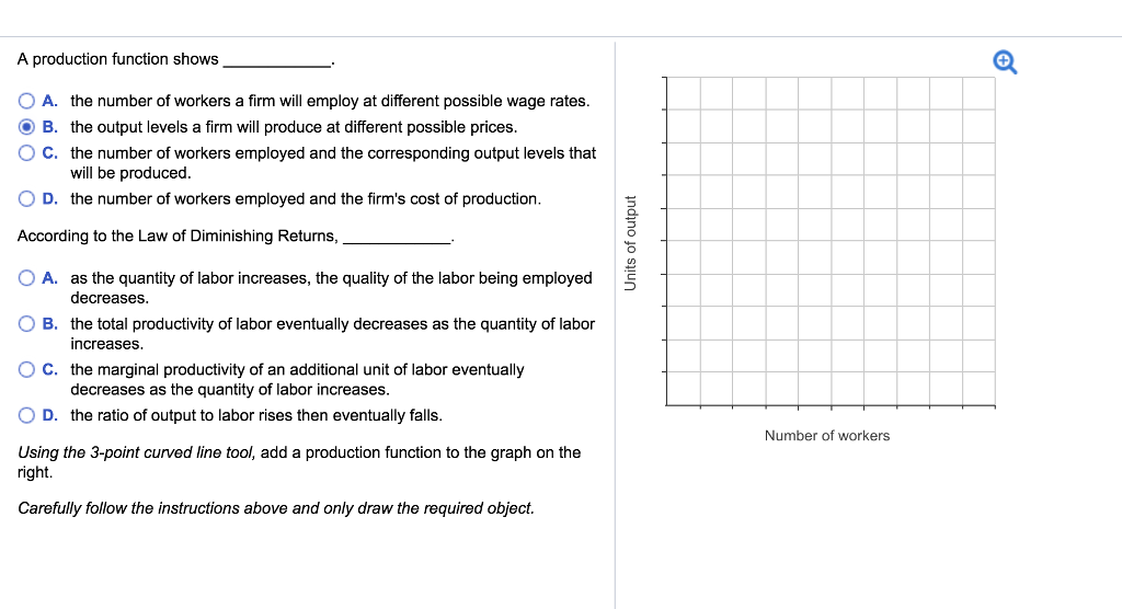 Solved A production function shows O A. the number of | Chegg.com