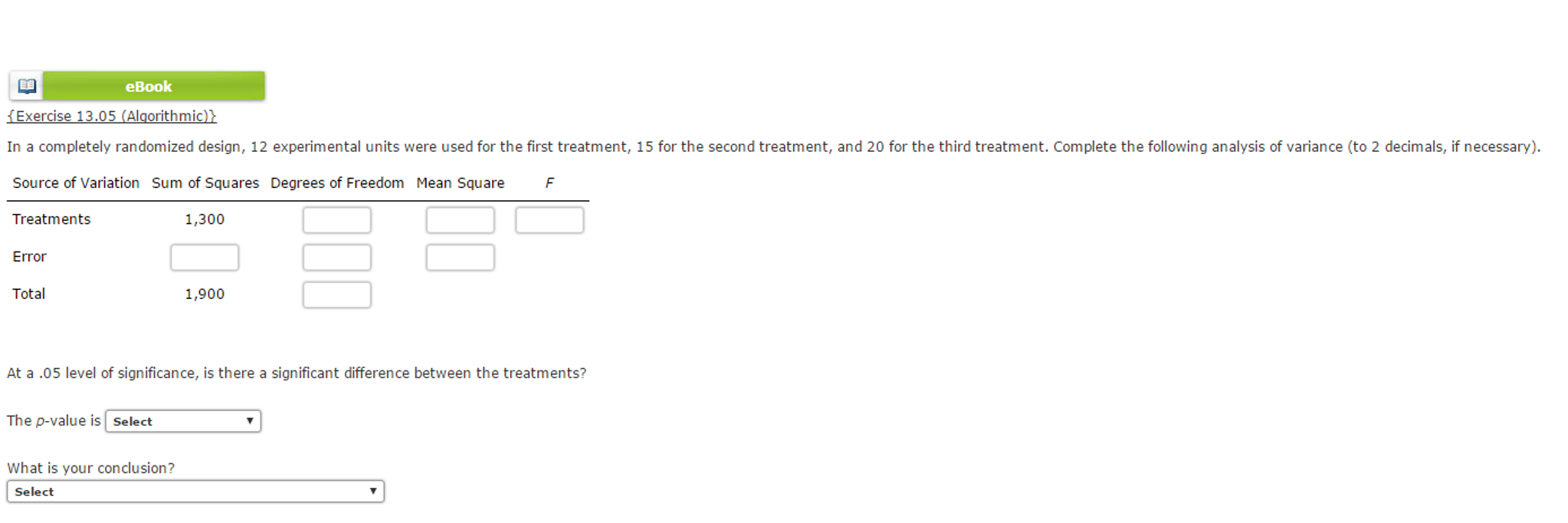 Solved In A Completely Randomized Design 12 Experimental Chegg