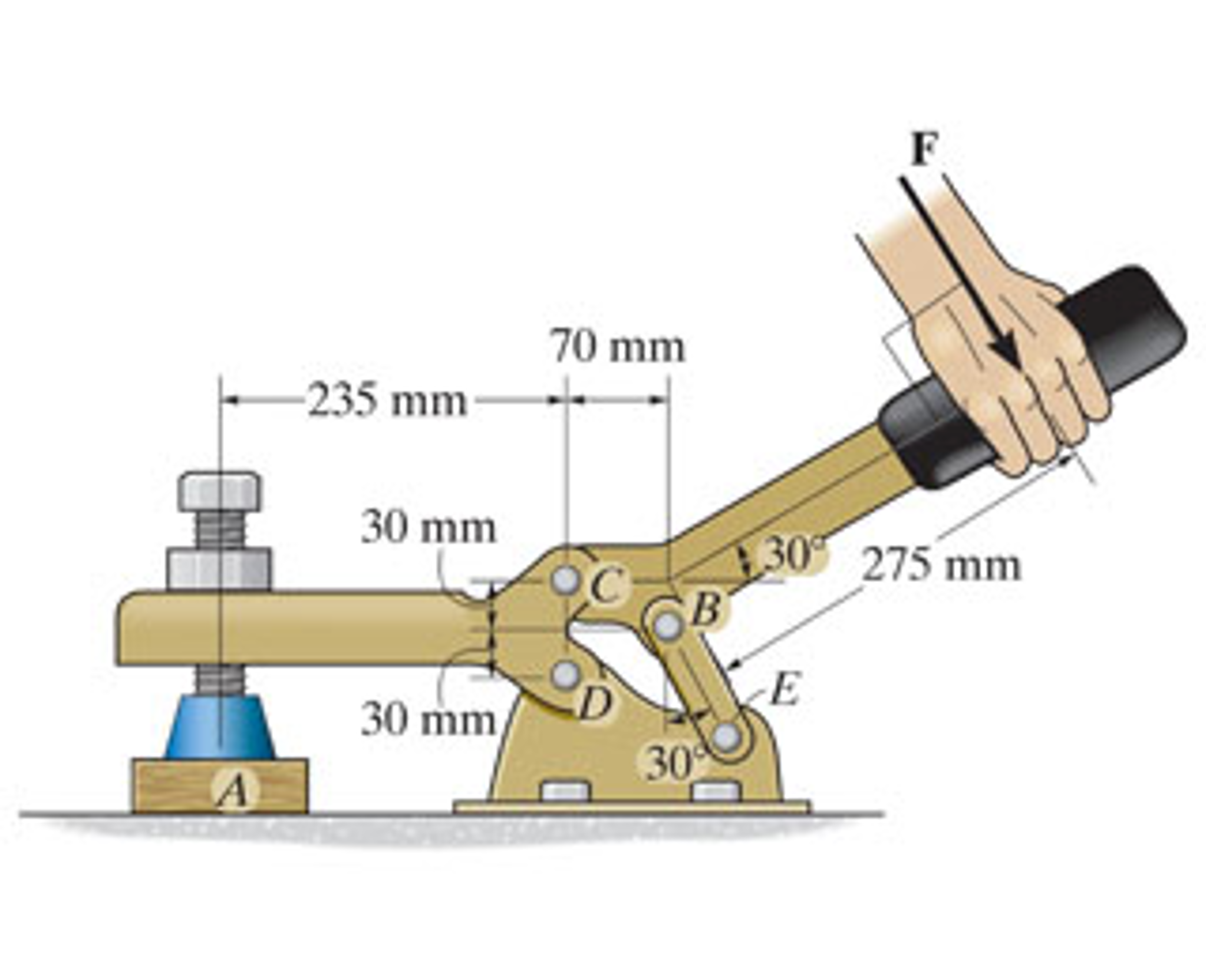 Solved Consider the toggle clamp shown in (Figure 1) . If