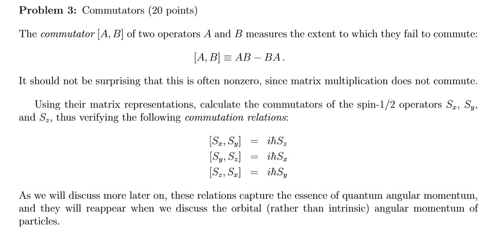 Solved The Commutator [A, B] Of Two Operators A And B | Chegg.com