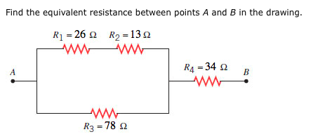 Solved Find The Equivalent Resistance Between Points A And B | Chegg.com