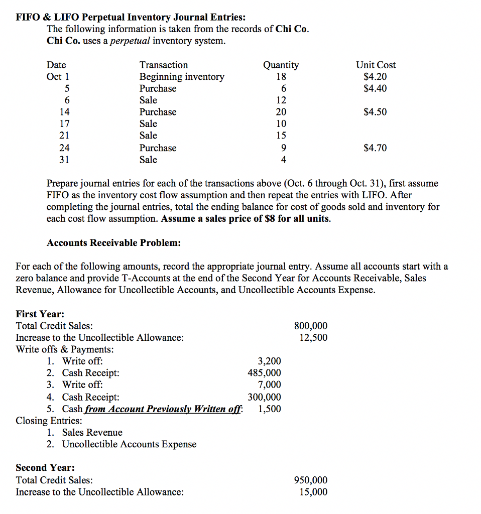 Journal Entries Using Perpetual Inventory Systems at Penny Osborne blog