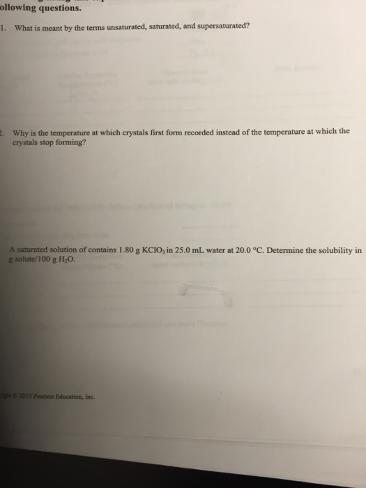 What Is Meant By The Terms Unsaturated Saturated And Supersaturated