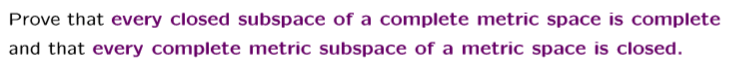 closed subspace definition closed subspace definition