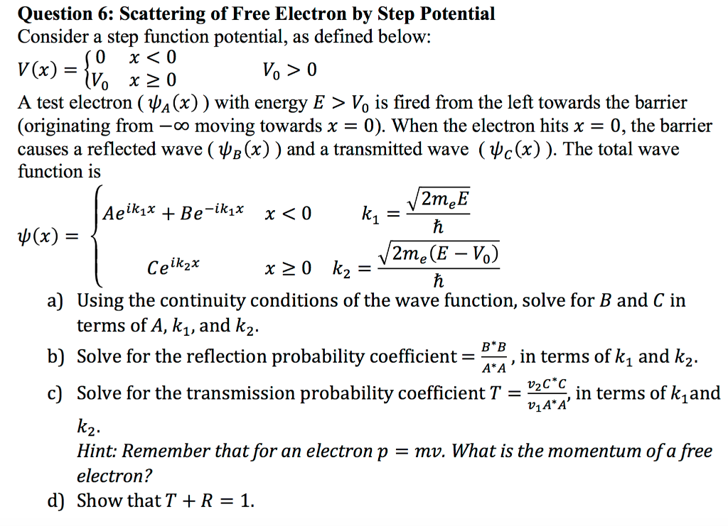 Solved hello i am currently studying quantum physics and i chegg