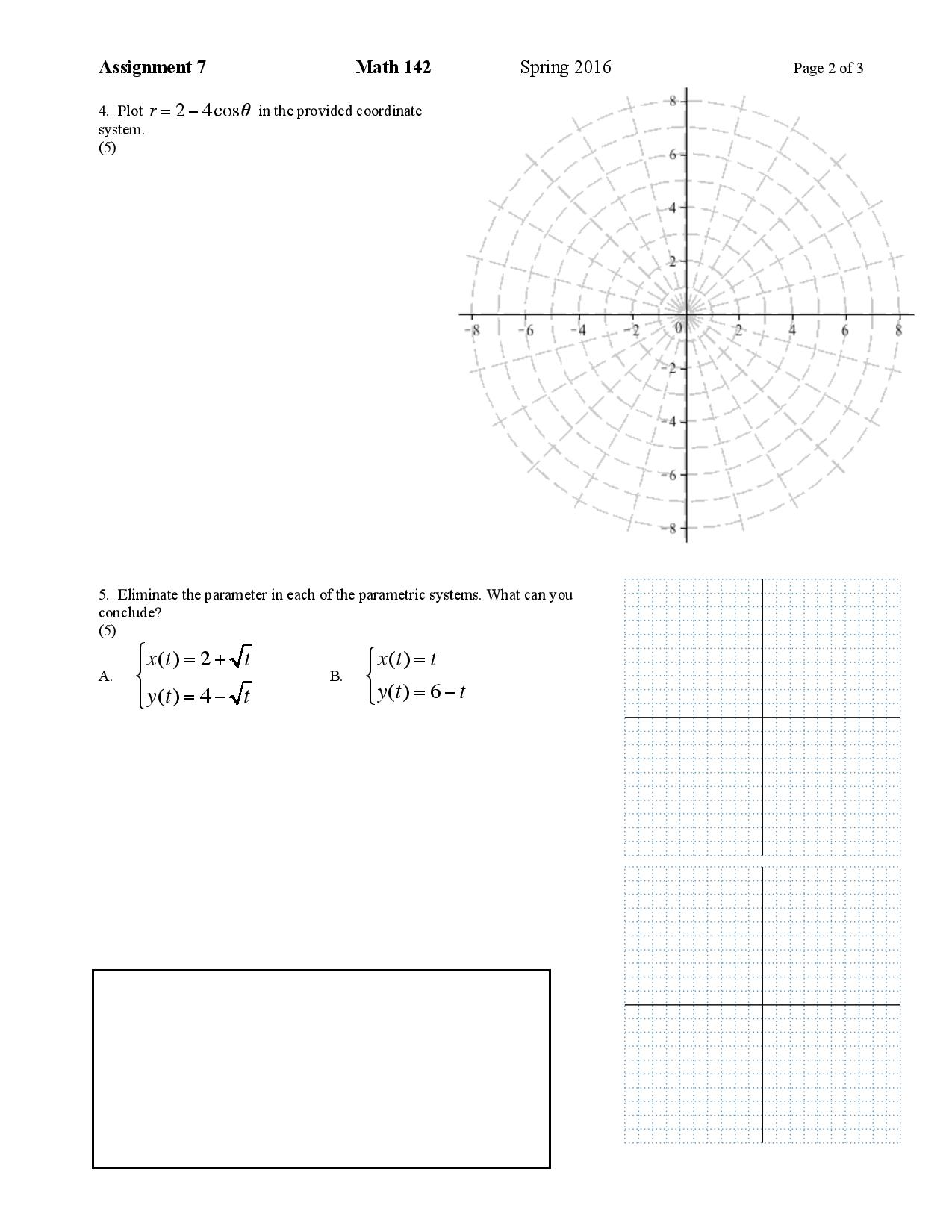 Solved Plot r=2-4cos theta in the provided coordinate | Chegg.com