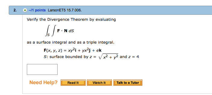 Solved 2. -11 points LarsonET5 15.7.006 Verify the | Chegg.com