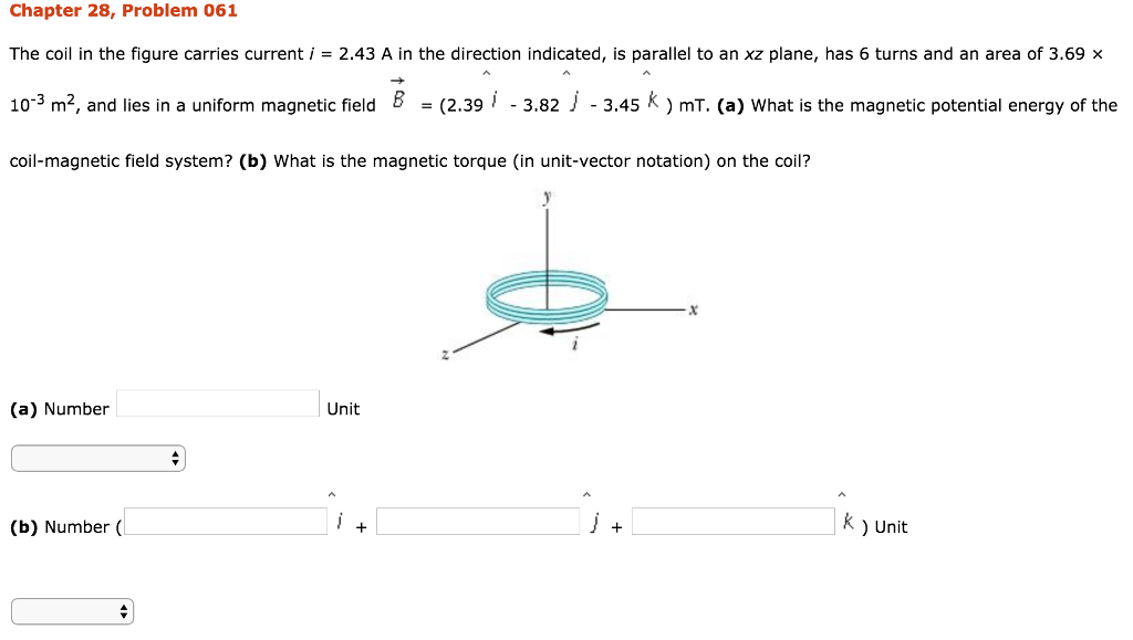 Solved Chapter 28, Problem 061 The coil in the figure | Chegg.com