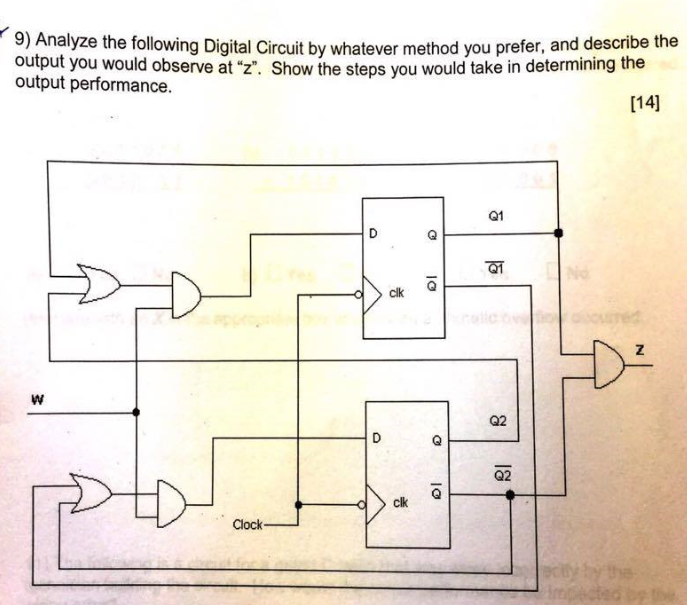 Solved Analyze The Following Digital Circuit By Whatever | Chegg.com