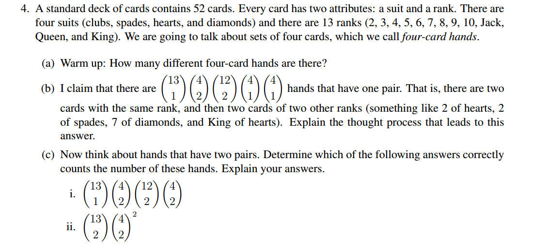 a-standard-deck-of-cards-contains-52-cards-every-chegg