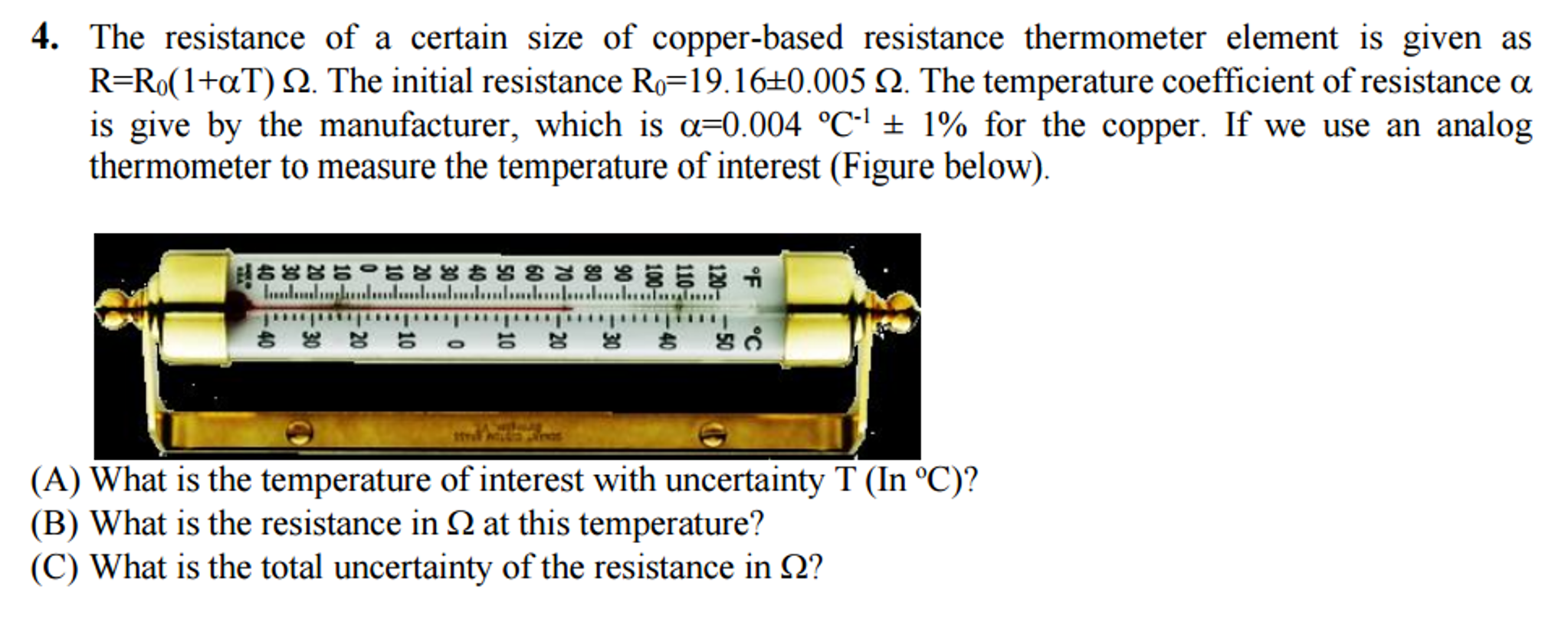 Solved The Resistance Of A Certain Size Of Copper based Chegg