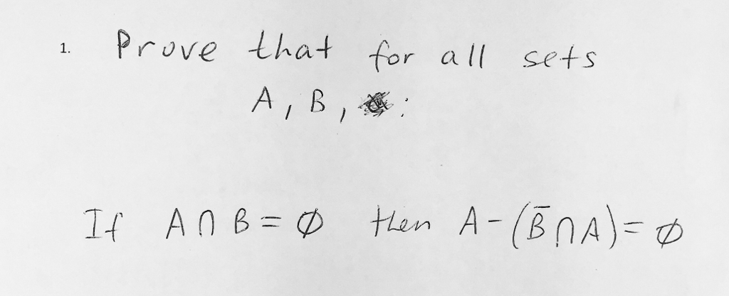 Solved Prove That For All Sets A, B, If A Intersection B = | Chegg.com