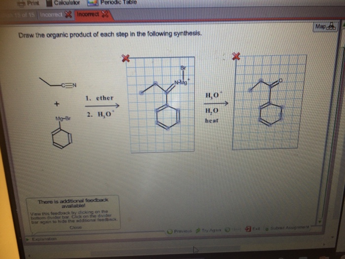 Solved Draw the organic product of each step In the