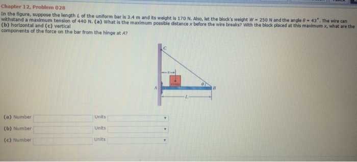 Solved In The Figure Suppose The Length L Of The Uniform Chegg