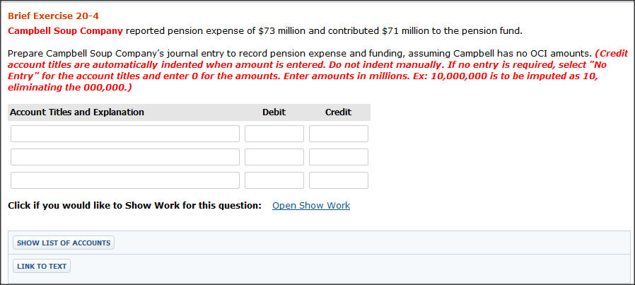 Solved Brief Exercise 20 4 Campbell Soup Company Reported Chegg