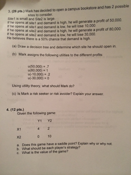 Solved 3. Mark has decided to open a campus bookstore and | Chegg.com