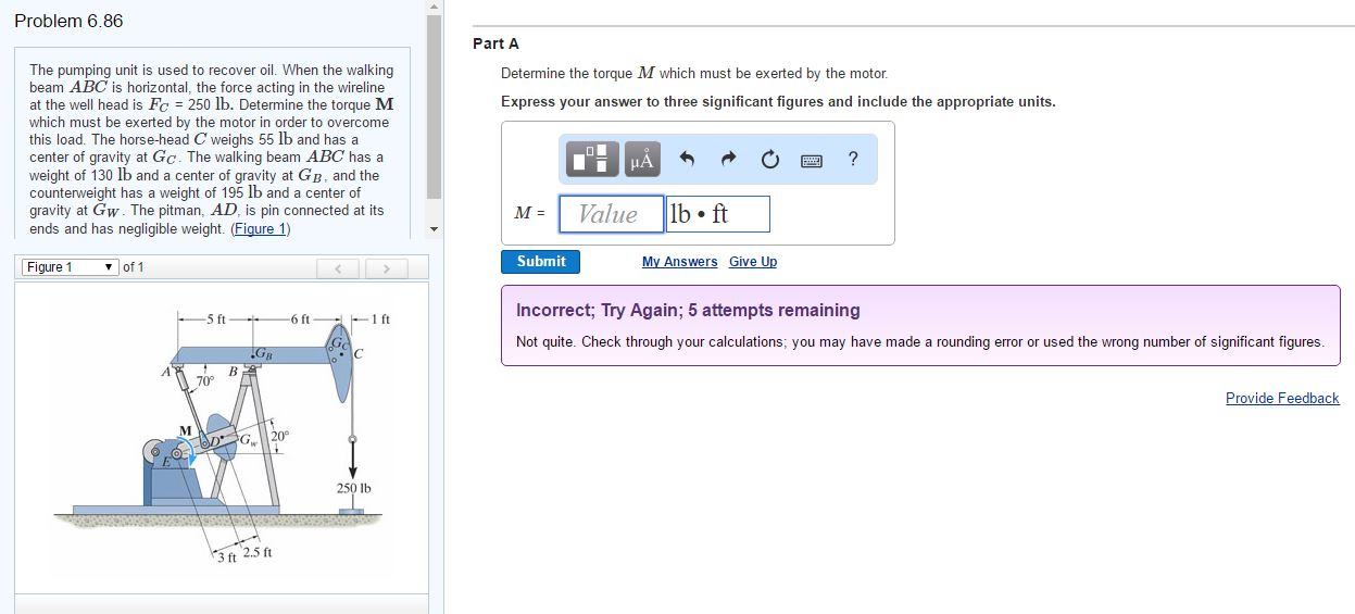 Solved The pumping unit is used to recover oil. When the