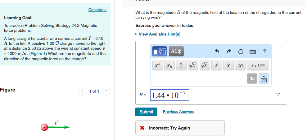 Solved What Is The Magnitude B Of The Magnetic Field At The | Chegg.com