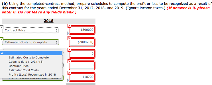 Solved (b) Using The Completed-contract Method, Prepare | Chegg.com