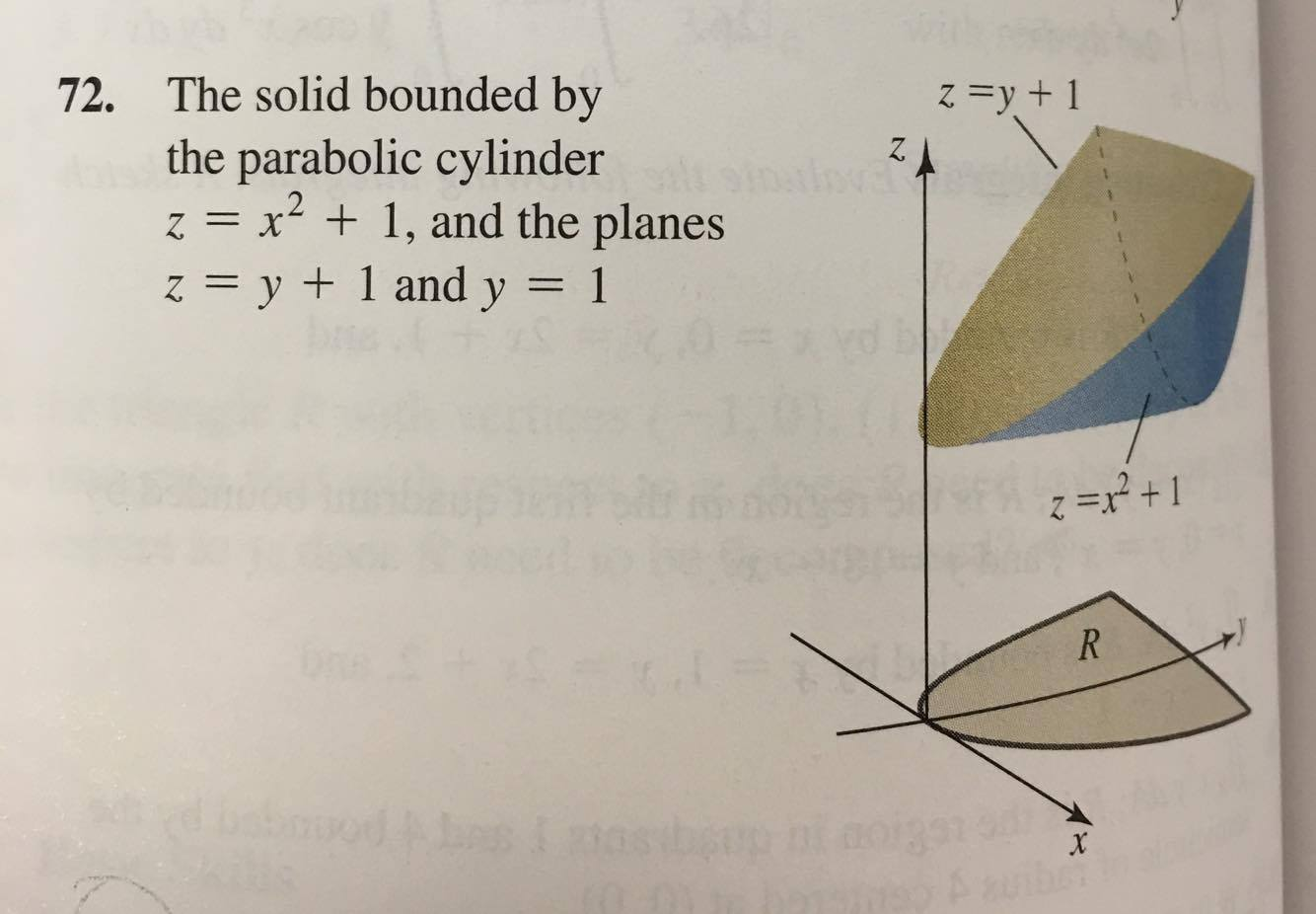 Solved The solid bounded by the parabolic cylinder z = x^2 +