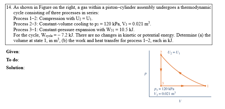 Solved As shown in Figure on the right, a gas within a | Chegg.com