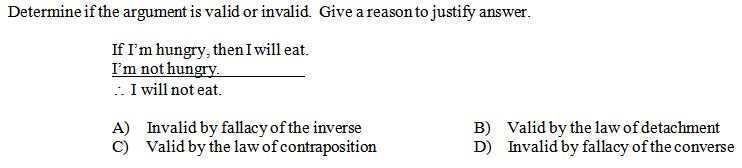 Solved Determine if the argument is valid or invalid. Give a | Chegg.com