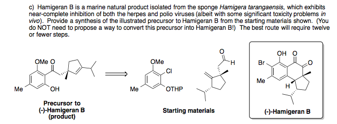 Solved Hamigeran B Is A Marine Natural Product Isolated From | Chegg.com