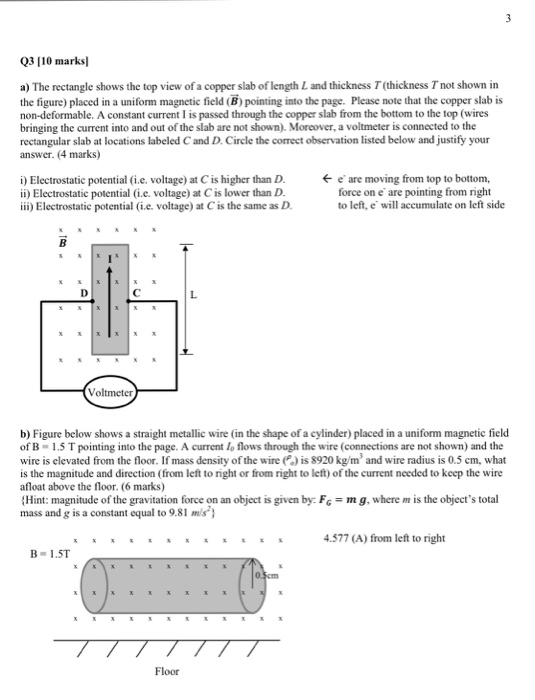 Solved 3 10 marks a) The rectangle shows the top view of a | Chegg.com