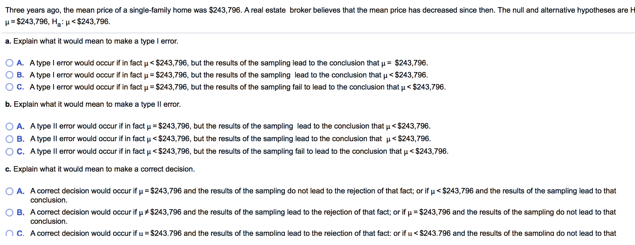Solved Three years? ago, the mean price of a?