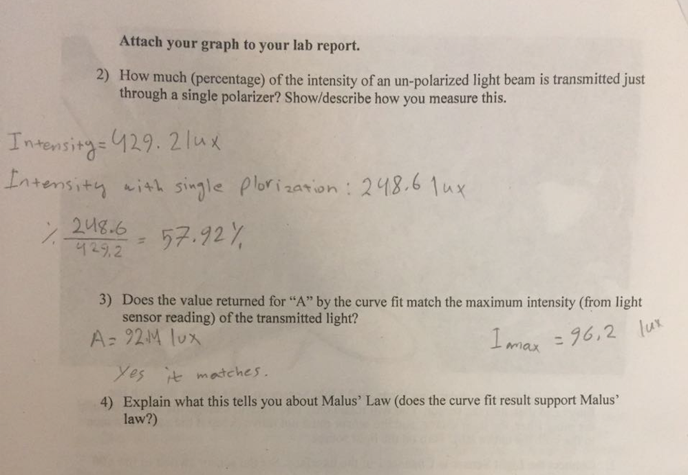Solved Attach your graph to your lab report. 2) How much