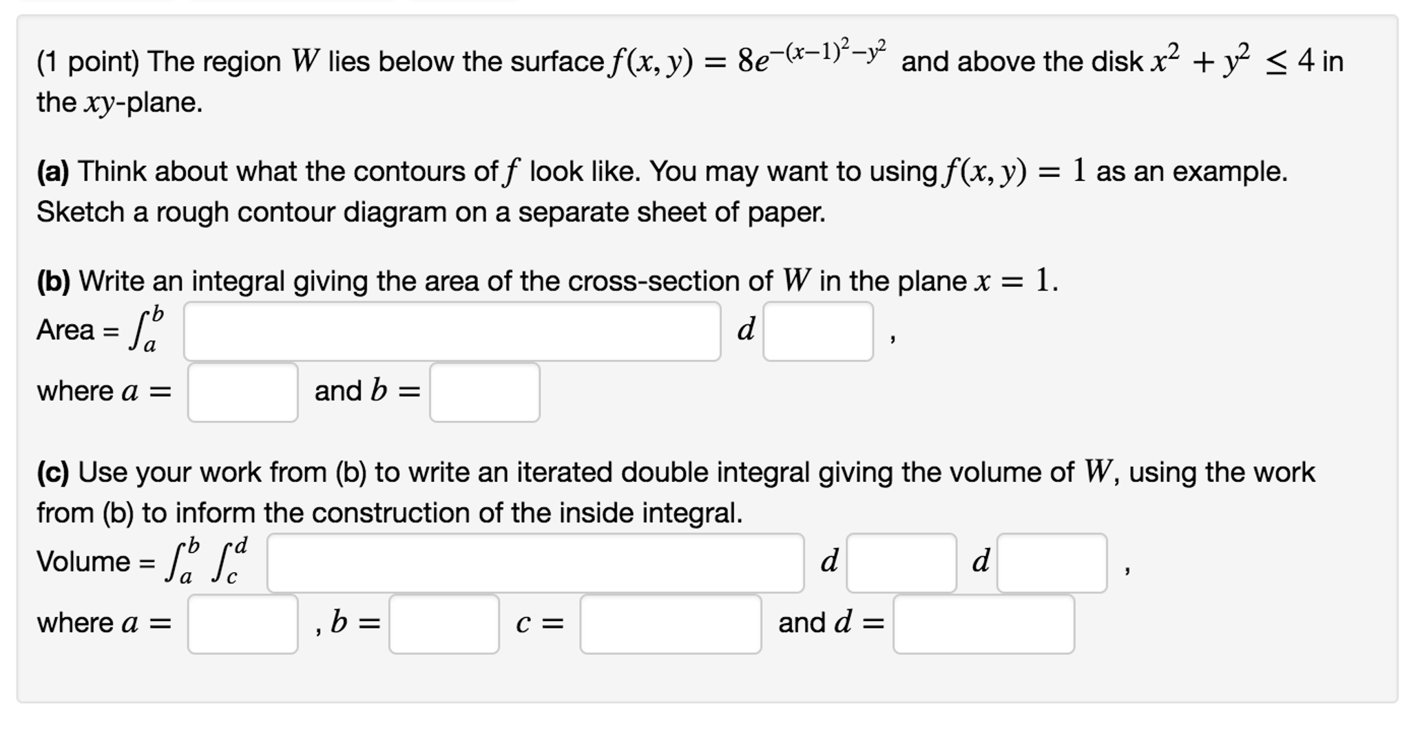 solved-the-region-w-lies-below-the-surface-f-x-y-8e-x-chegg