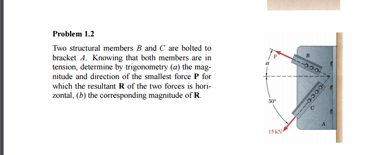 Solved Two Structural Members B And C Are Bolted To Bracket | Chegg.com