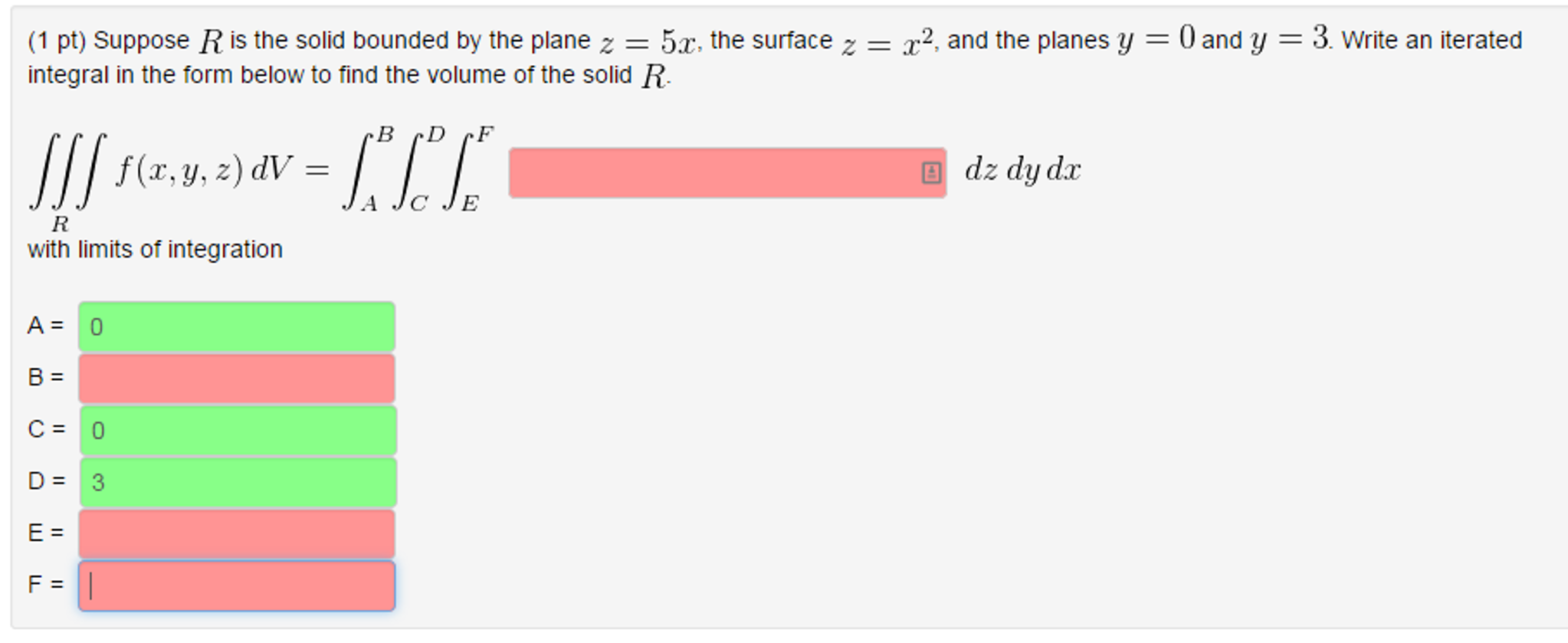 Solved Suppose R Is The Solid Bounded By The Plane Z = 5x, | Chegg.com