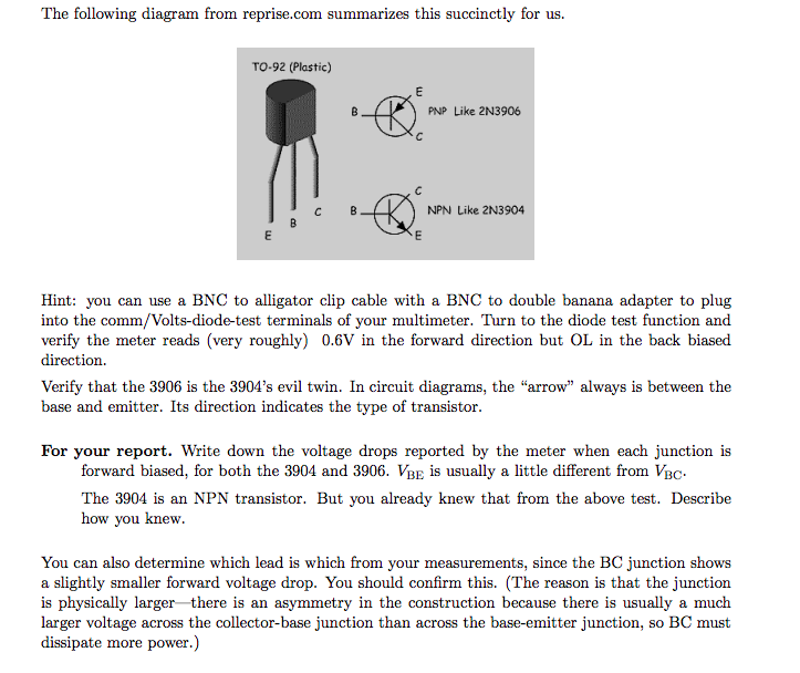 Solved Recall from class that a BJT transistor has two