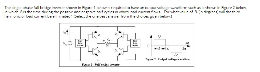 Solved The Single-phase Full-bridge Inverter Shown In Figure | Chegg.com