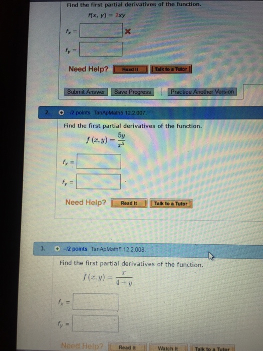 Solved find the first partial derivatives of the function chegg