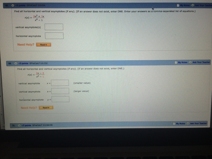 Solved: Find All Horizontal And Vertical Asymptotes (if An... | Chegg.com