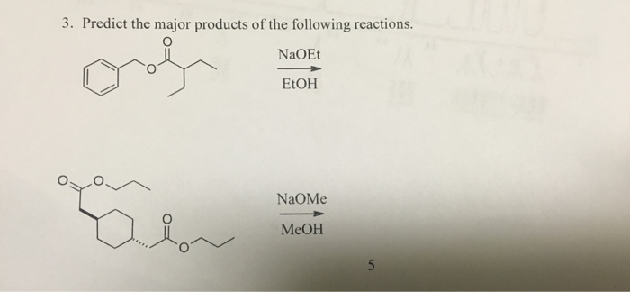 Solved Predict the major products of the following | Chegg.com