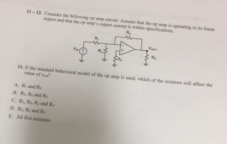 Solved Consider the following op amp circuit. Assume that | Chegg.com