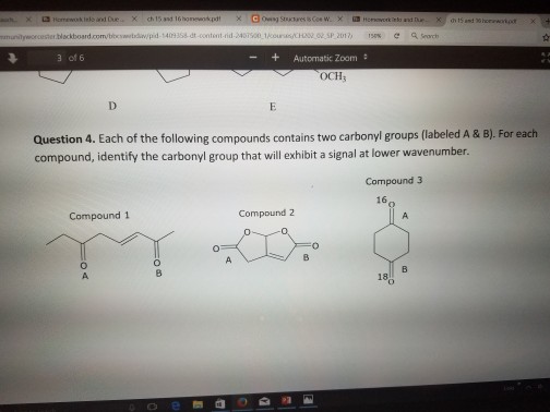 Solved Each of the following compounds contains two carbonyl | Chegg.com