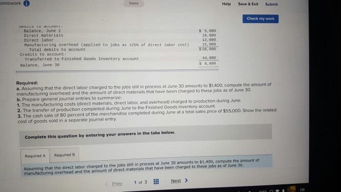 Solved omework Help Save & Exit Submit Check my work | Chegg.com