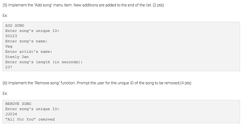 Solved 8.5 Ch 8 Program: Playlist (C++) You will be building | Chegg.com