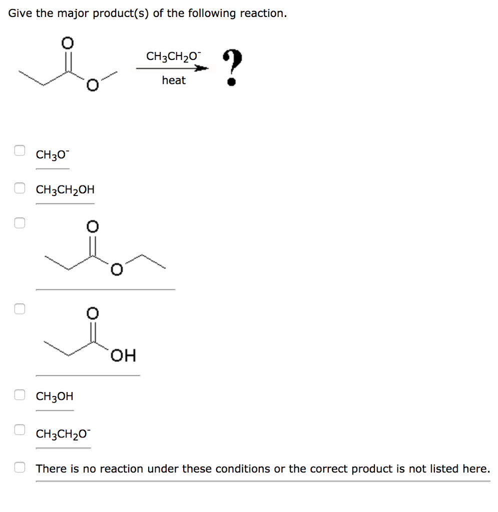 Solved Give The Major Product S Of The Following Reaction