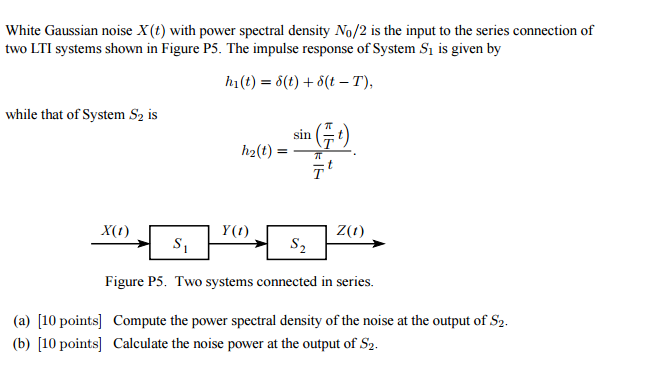 Solved White Gaussian Noise X T With Power Spectral Density Chegg Solved White Gaussian Noise X T With Power Spectral Density Chegg